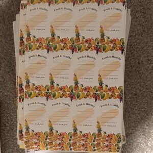 Fresh & Healthy Label Stickers - Multicolor NEW/ NEVER USED